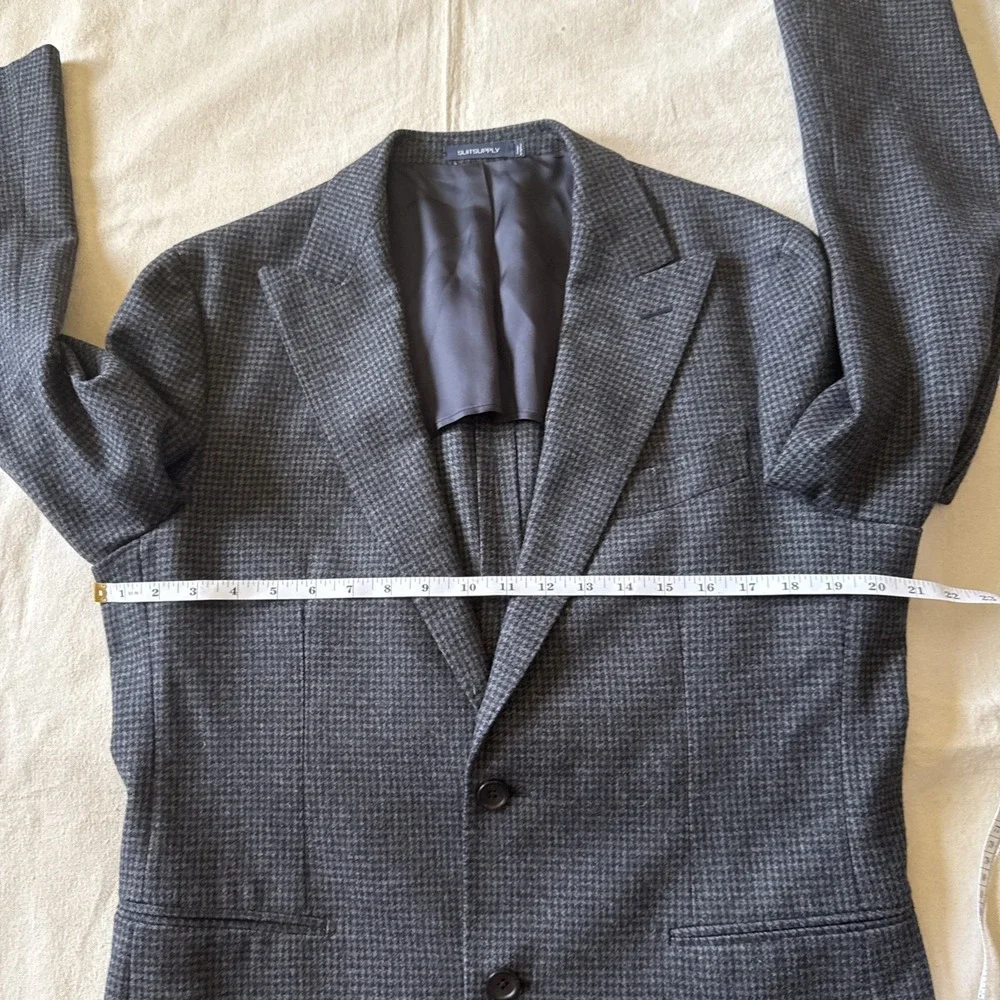 Suitsupply Blazer 42 Slim Check Merino Wool Marling Evans Havana Patch
